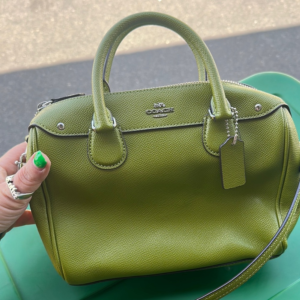 Coach Green Leather Handbag